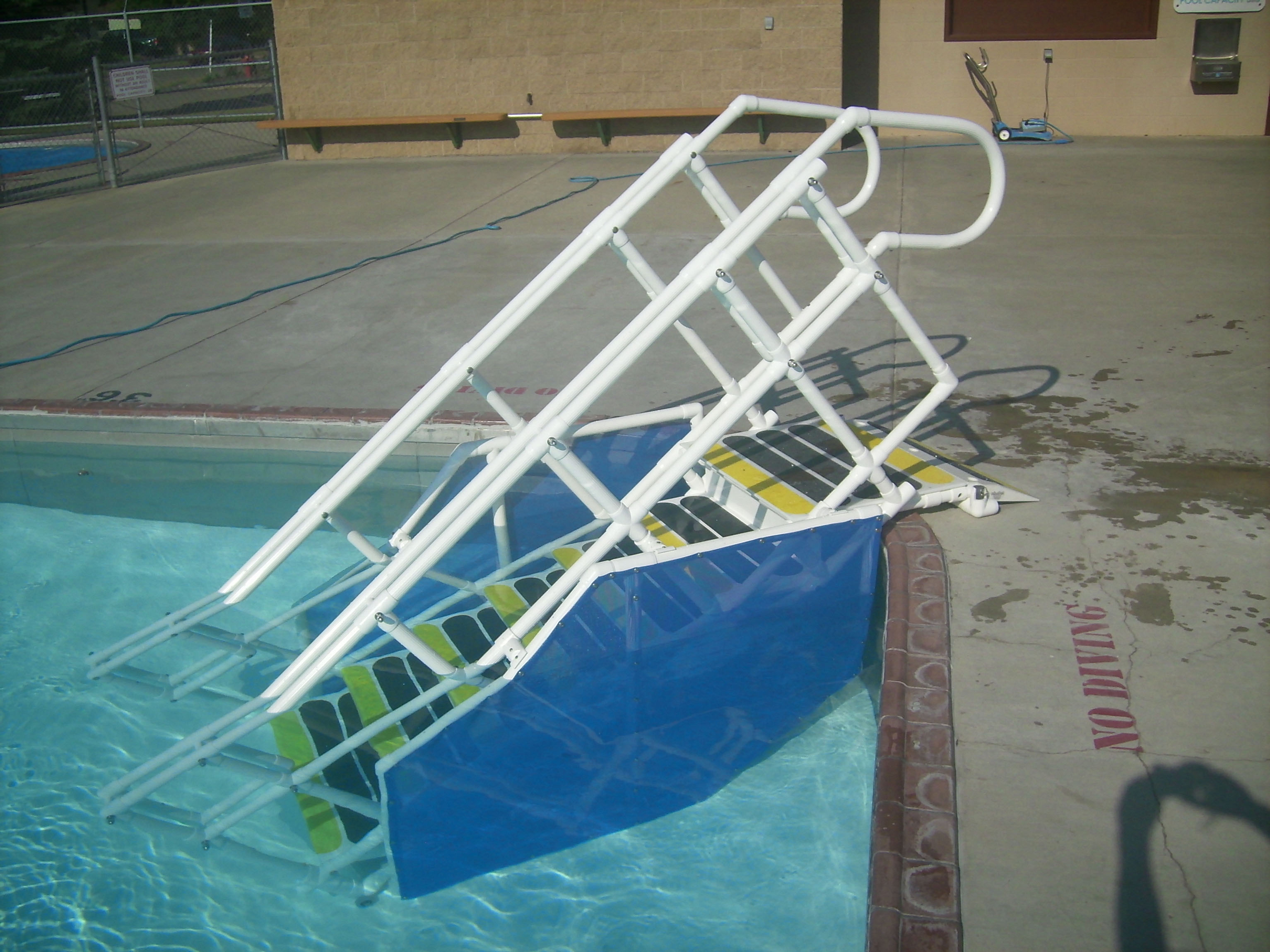 handicap pool step rail